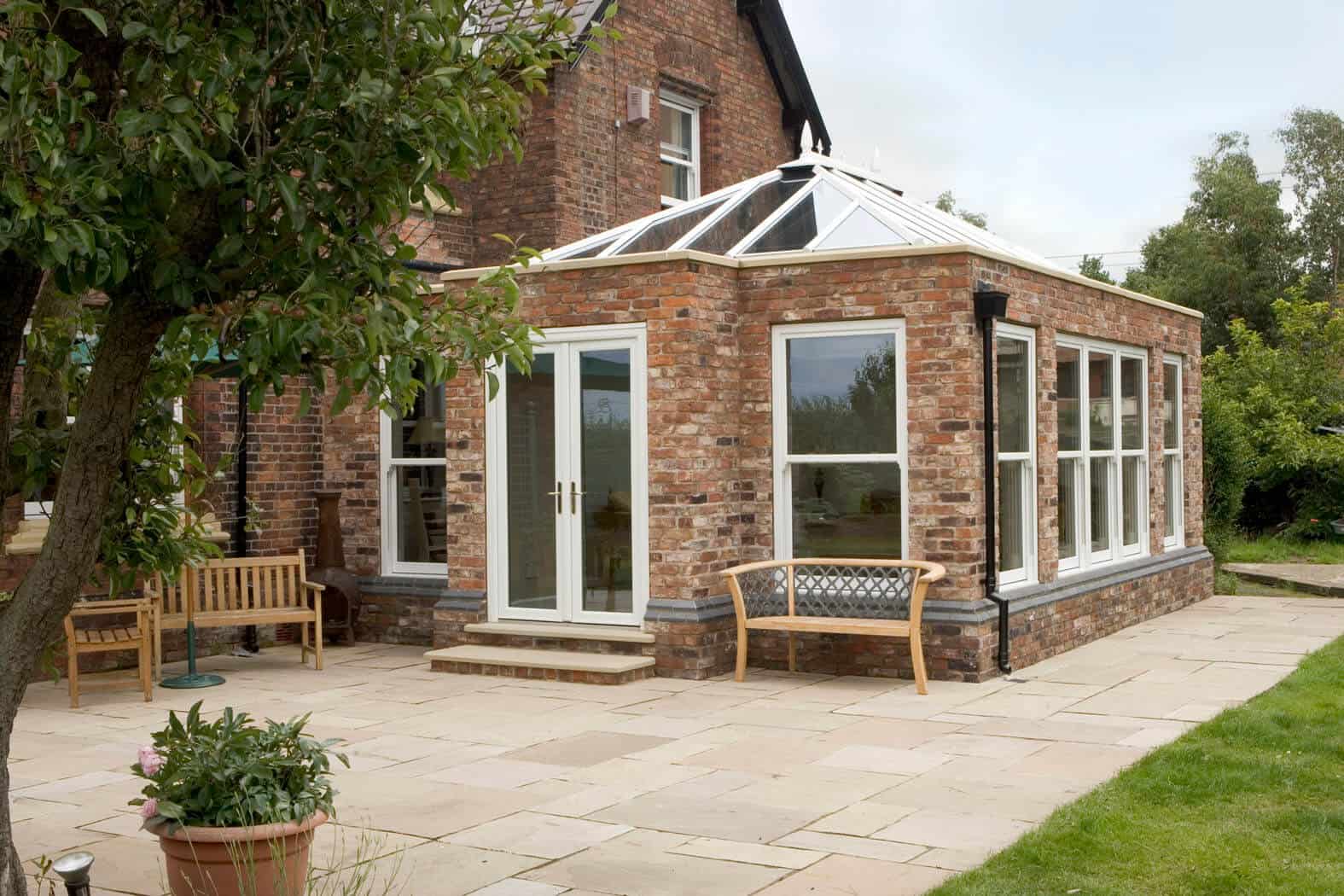 Orangery with new glass roof